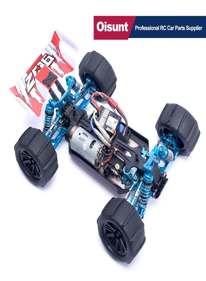 طقم قطع غيار معدنية من Oisunt لترقية سيارات التحكم عن بعد WLtoys بمقياس 1/14 و 1/12، طقم ملحقات ألومنيوم احتياطية مع براغي (فضي) - Image 4